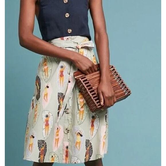 Anthropologie Dresses & Skirts - Eva Franco 8 grey Sunbather Skirt